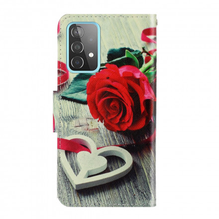 Housse Samsung Galaxy A52 5G Fleurs Colorées à Lanière Housse Samsung Galaxy A52 5G Fleurs Colorées à Lanière