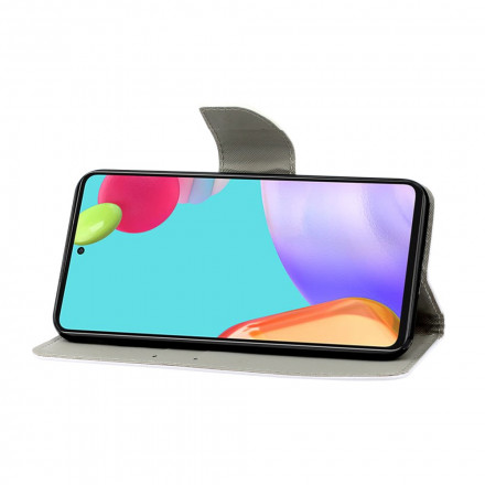 Housse Samsung Galaxy A52 5G Fleurs Colorées à Lanière Housse Samsung Galaxy A52 5G Fleurs Colorées à Lanière