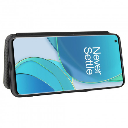 Flip Cover OnePlus 9 Silicone Carbone