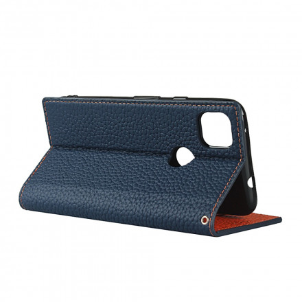 Flip Cover Google Pixel 4a Cuir Litchi Véritable à Lanière Flip Cover Google Pixel 4a Cuir Litchi Véritable à Lanière