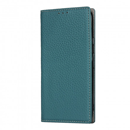 Flip Cover Google Pixel 4a Cuir Litchi Véritable à Lanière Flip Cover Google Pixel 4a Cuir Litchi Véritable à Lanière