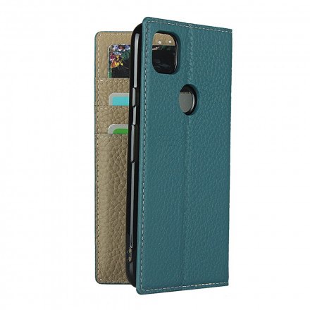 Flip Cover Google Pixel 4a Cuir Litchi Véritable à Lanière Flip Cover Google Pixel 4a Cuir Litchi Véritable à Lanière