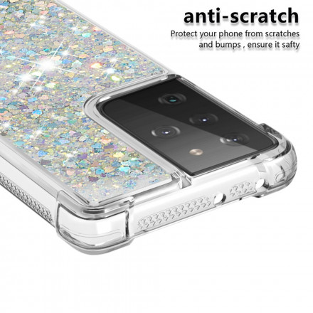 Coque Samsung Galaxy S21 Ultra 5G Désires Paillettes Coque Samsung Galaxy S21 Ultra 5G Désires Paillettes