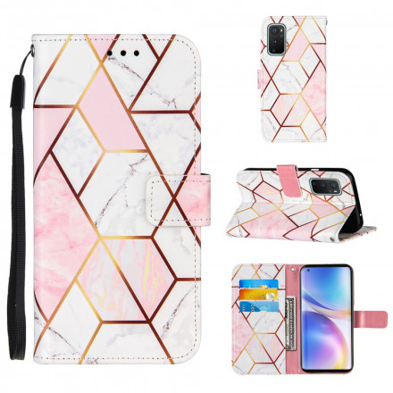 Housse OnePlus 9 Pro Marbre Géométrique à Lanière Housse OnePlus 9 Pro Marbre Géométrique à Lanière