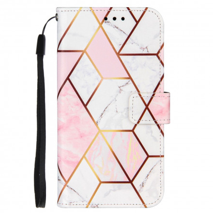Housse OnePlus 9 Pro Marbre Géométrique à Lanière Housse OnePlus 9 Pro Marbre Géométrique à Lanière