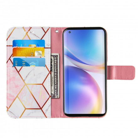 Housse OnePlus 9 Pro Marbre Géométrique à Lanière Housse OnePlus 9 Pro Marbre Géométrique à Lanière
