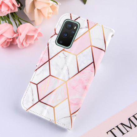 Housse OnePlus 9 Pro Marbre Géométrique à Lanière Housse OnePlus 9 Pro Marbre Géométrique à Lanière