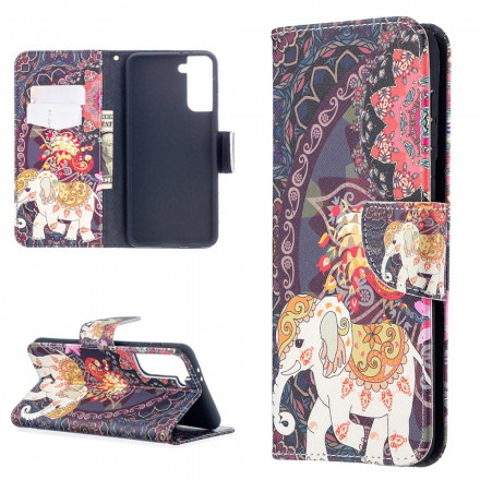 Housse Samsung Galaxy S21 Plus 5G Mandala Éléphants Ethniques Housse Samsung Galaxy S21 Plus 5G Mandala Éléphants Ethniques