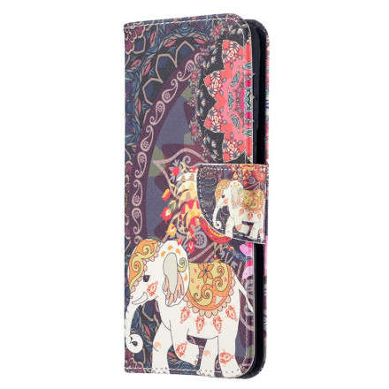 Housse Samsung Galaxy S21 Plus 5G Mandala Éléphants Ethniques Housse Samsung Galaxy S21 Plus 5G Mandala Éléphants Ethniques