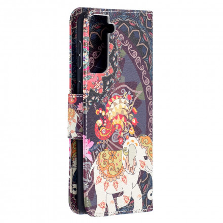 Housse Samsung Galaxy S21 Plus 5G Mandala Éléphants Ethniques Housse Samsung Galaxy S21 Plus 5G Mandala Éléphants Ethniques