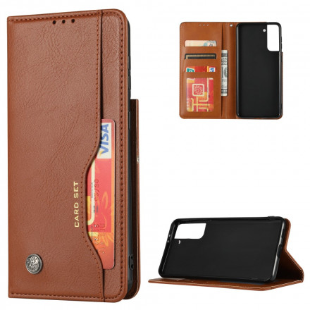 Flip Cover Samsung Galaxy S21 Plus 5G Simili Cuir Porte-Cartes