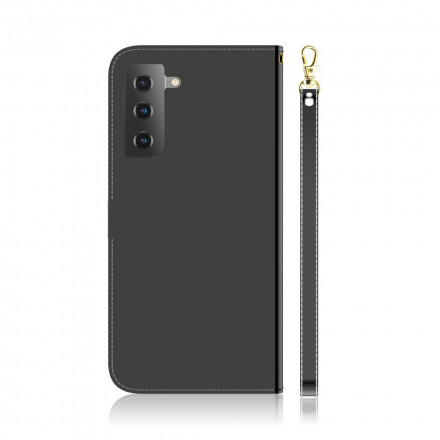 Housse Samsung Galaxy S21 Plus 5G Simili Cuir Couverture MIroir Housse Samsung Galaxy S21 Plus 5G Simili Cuir Couverture MIroir