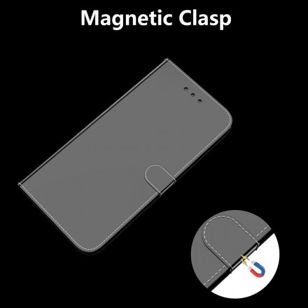 Housse Samsung Galaxy S21 Plus 5G Simili Cuir Couverture MIroir