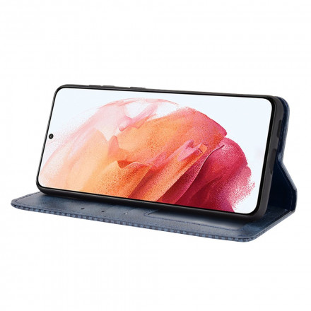 Flip Cover Samsung Galaxy S21 Plus 5G Effet Cuir Vintage Stylisé Flip Cover Samsung Galaxy S21 Plus 5G Effet Cuir Vintage Stylisé