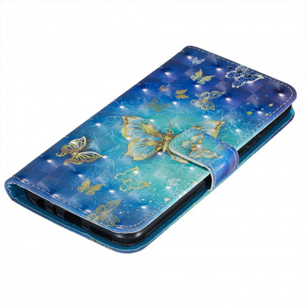 Housse Xiaomi Redmi Note 8T Papillons Dorés