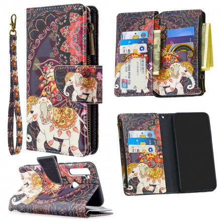 Housse Xiaomi Redmi Note 8T Poche Zippée Éléphant Housse Xiaomi Redmi Note 8T Poche Zippée Éléphant