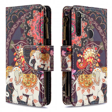 Housse Xiaomi Redmi Note 8T Poche Zippée Éléphant Housse Xiaomi Redmi Note 8T Poche Zippée Éléphant