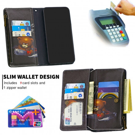 Housse Xiaomi Redmi Note 8T Poche Zippée Ours Housse Xiaomi Redmi Note 8T Poche Zippée Ours