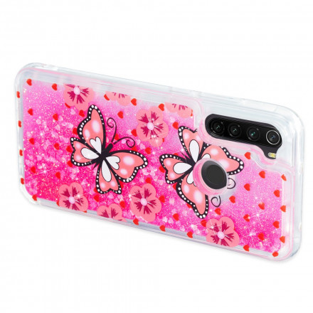 Coque Xiaomi Redmi Note 8T Paillettes Papillons