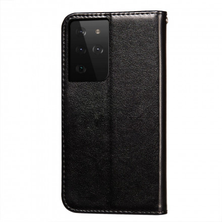 Housse Samsung Galaxy S21 Ultra 5G Style Cuir Fermoir Réversible Housse Samsung Galaxy S21 Ultra 5G Style Cuir Fermoir Réversible