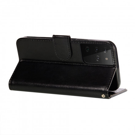 Housse Samsung Galaxy S21 Ultra 5G Style Cuir Fermoir Réversible Housse Samsung Galaxy S21 Ultra 5G Style Cuir Fermoir Réversible