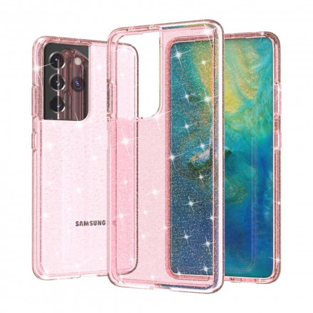 Coque Coque Samsung Galaxy S21 Ultra 5G Transparente Paillettes Coque Coque Samsung Galaxy S21 Ultra 5G Transparente Paillettes