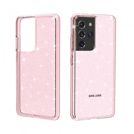 Coque Coque Samsung Galaxy S21 Ultra 5G Transparente Paillettes Coque Coque Samsung Galaxy S21 Ultra 5G Transparente Paillettes