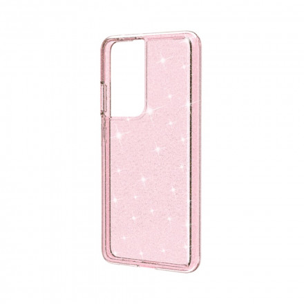 Coque Coque Samsung Galaxy S21 Ultra 5G Transparente Paillettes Coque Coque Samsung Galaxy S21 Ultra 5G Transparente Paillettes