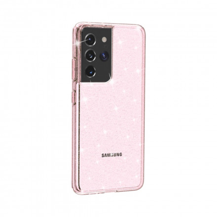 Coque Coque Samsung Galaxy S21 Ultra 5G Transparente Paillettes Coque Coque Samsung Galaxy S21 Ultra 5G Transparente Paillettes