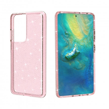 Coque Coque Samsung Galaxy S21 Ultra 5G Transparente Paillettes