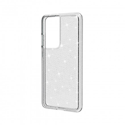 Coque Coque Samsung Galaxy S21 Ultra 5G Transparente Paillettes