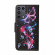 Housse Samsung Galaxy S21 Ultra 5G Papillons et Lanière Housse Samsung Galaxy S21 Ultra 5G Papillons et Lanière