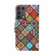 Housse Samsung Galaxy S21 Ultra 5G Patchwork Mandalas avec Lanière Housse Samsung Galaxy S21 Ultra 5G Patchwork Mandalas avec Lanière