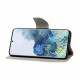 Housse Samsung Galaxy S21 Ultra 5G Fleurs Magistrales avec Lanière