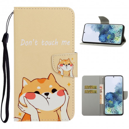 Housse Samsung Galaxy S21 Ultra 5G Chat Don't Touch Me à Lanière Housse Samsung Galaxy S21 Ultra 5G Chat Don't Touch Me à Lanière