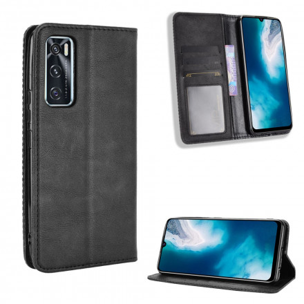 Flip Cover Vivo Y70 Effet Cuir Vintage Stylisé Flip Cover Vivo Y70 Effet Cuir Vintage Stylisé