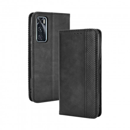 Flip Cover Vivo Y70 Effet Cuir Vintage Stylisé Flip Cover Vivo Y70 Effet Cuir Vintage Stylisé