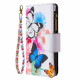 Housse iPhone 11 Poche Zippée Papillons