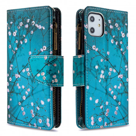 Housse iPhone 11 Poche Zippée Arbre Housse iPhone 11 Poche Zippée Arbre