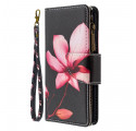 Housse iPhone 11 Poche Zippée Fleur