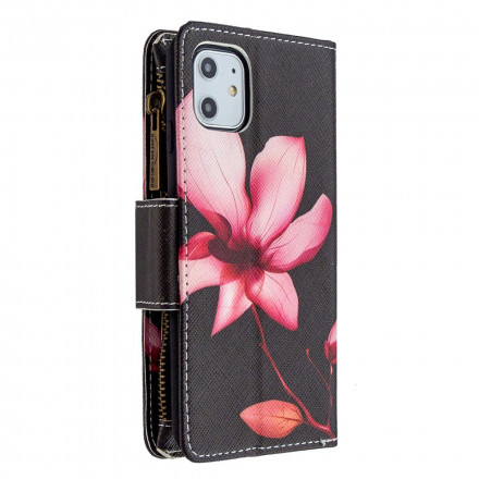 Housse iPhone 11 Poche Zippée Fleur Housse iPhone 11 Poche Zippée Fleur