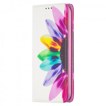 Flip Cover iPhone 11 Fleur Aquarelle