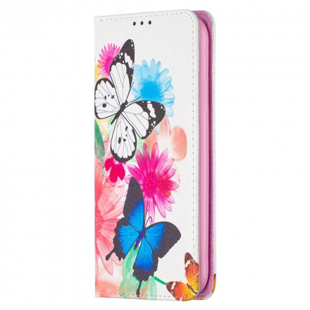 Flip Cover iPhone 11 Papillons Colorés Flip Cover iPhone 11 Papillons Colorés