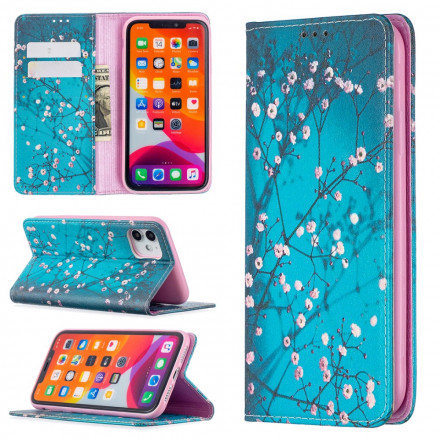 Flip Cover iPhone 11 Branches Fleuries Flip Cover iPhone 11 Branches Fleuries