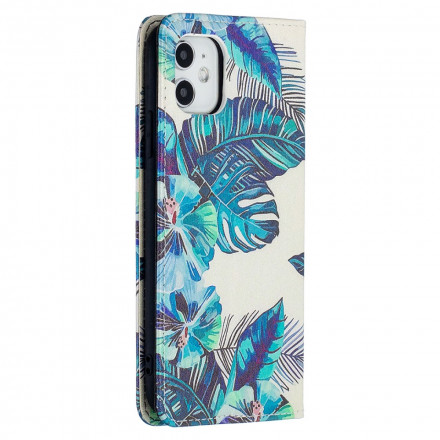 Flip Cover iPhone 11 Feuilles Flip Cover iPhone 11 Feuilles