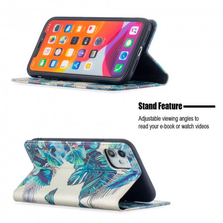 Flip Cover iPhone 11 Feuilles Flip Cover iPhone 11 Feuilles