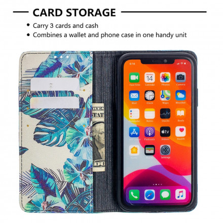 Flip Cover iPhone 11 Feuilles Flip Cover iPhone 11 Feuilles