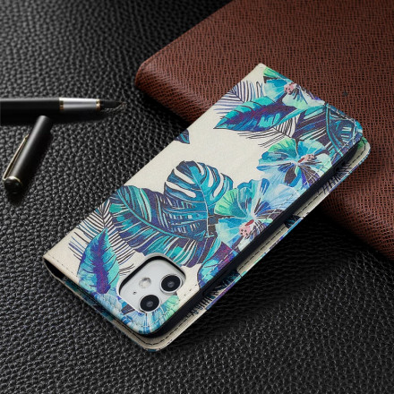 Flip Cover iPhone 11 Feuilles Flip Cover iPhone 11 Feuilles
