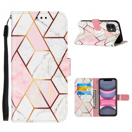 Housse iPhone 11 Marbre avec Lanière Housse iPhone 11 Marbre avec Lanière