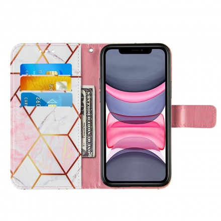 Housse iPhone 11 Marbre avec Lanière Housse iPhone 11 Marbre avec Lanière